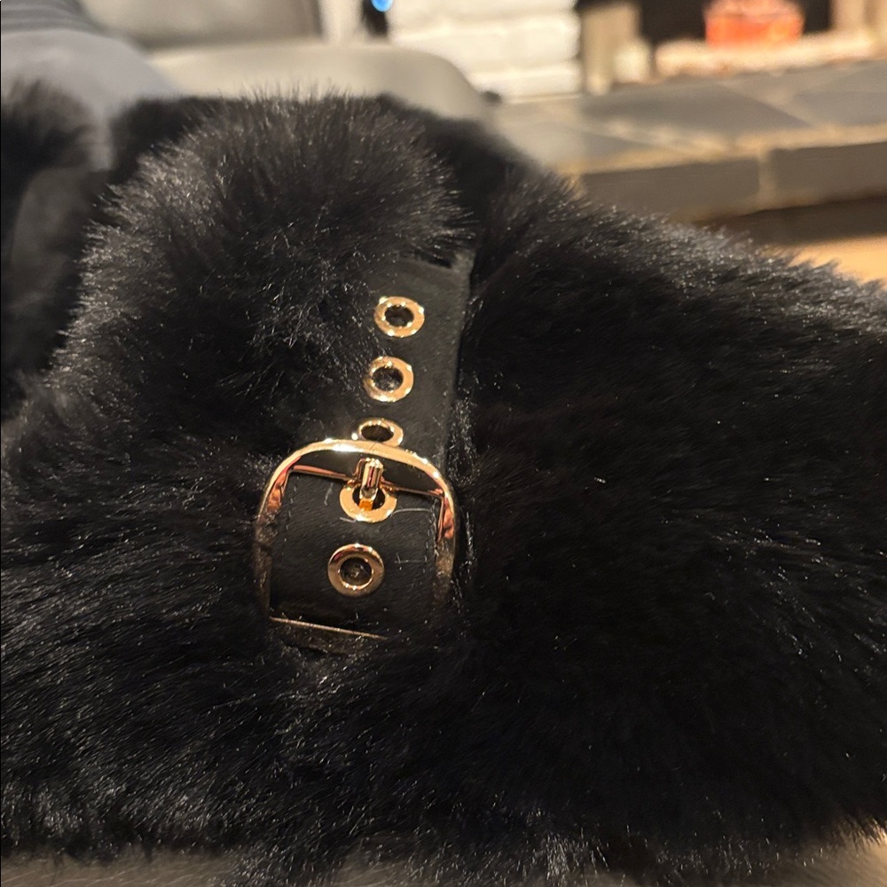 Leather Jeffrey Campbell Furry Slippers Size 9 - Picture 8 of 15
